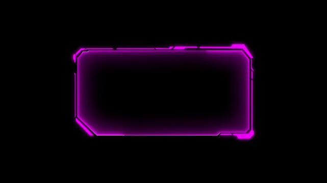 Futuristic hud frame element for digital interface layout. Modern screen structure designed for visual information display. Advanced interface frame for technology based media presentation.
