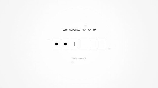 A person enables two-factor authentication on a device screen.