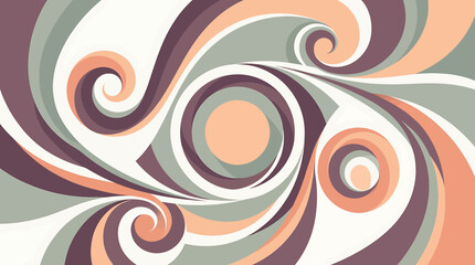 Fototapeta premium Abstract Swirl Pattern With Peach And Teal.