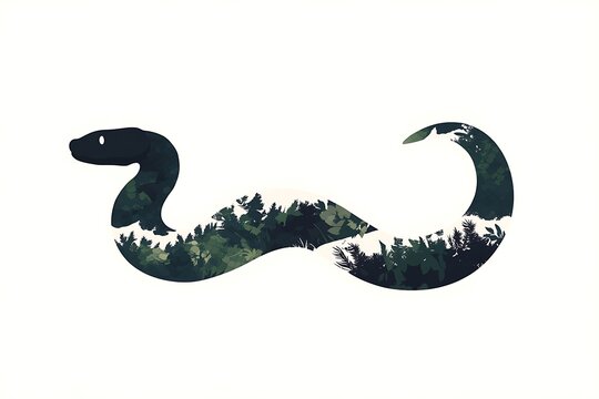 Stylized snake silhouette