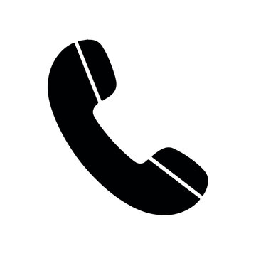 A vector graphic illustration of a vintage rotary telephone icon with a minimal design suitable for user interface or icon sets