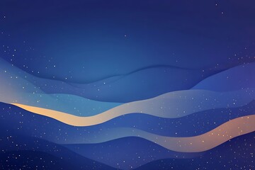 Fototapeta premium Serene night sky with wavy horizon