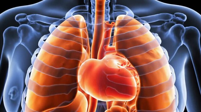 semi-transparent torso where the core remains thermally stable while outer layers fluctuate, illustrating internal regulation, homeostasis, and adaptive biological temperature control