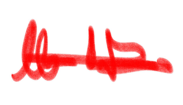 red scribble crayon brush stroke isolated on transparent background