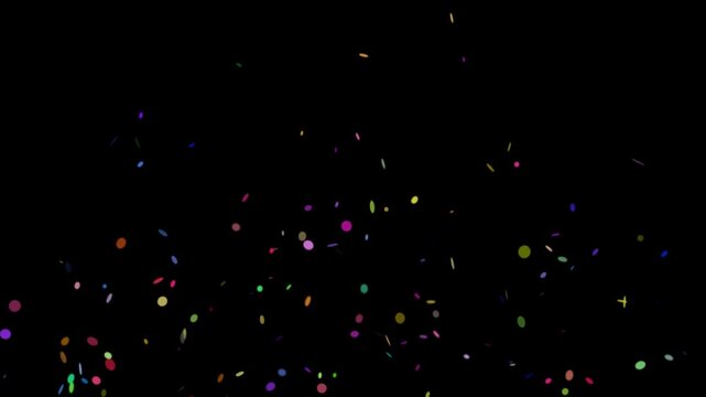 Confetti Party Popper Explosions on a Green Background, Two options 3d animation, 4K.