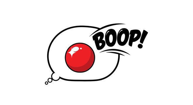 Red Nose Boop Comic Speech Bubble Sound Effect