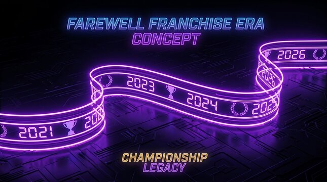 Farewell franchise era concept with championship legacy timeline