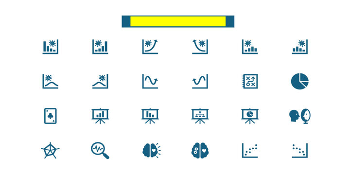Two Tone Data Visualization and Analytics Icon Set