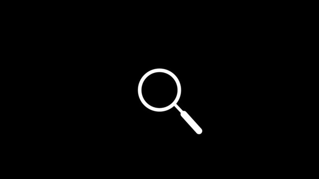 User profile search icon with magnifying glass for recruitment and identification.