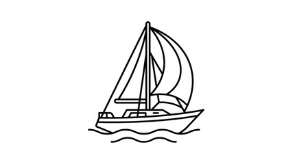 Sailing boat on the water. © MULUNG DOLLAR