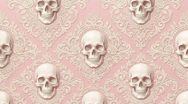 seamless skull pattern