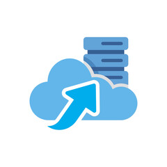 Obraz premium Cloud Computing Data Storage Server.