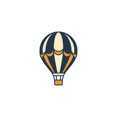 Minimalist vector illustration of a vintage hot air balloon. © Pidi