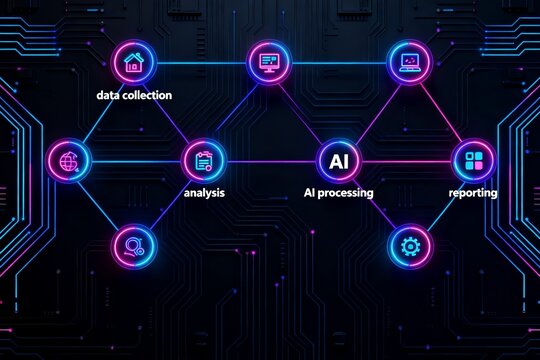 AI data processing flow diagram