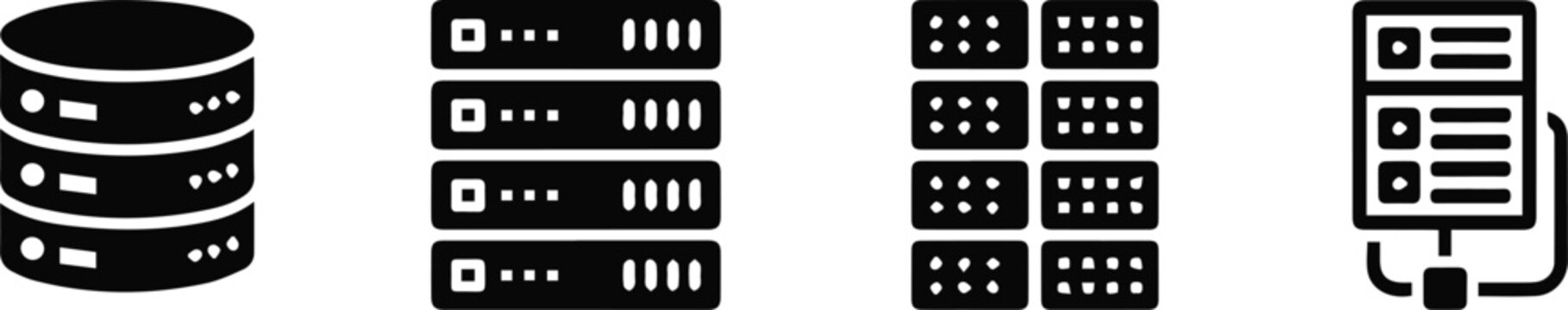 Server connection network icon set