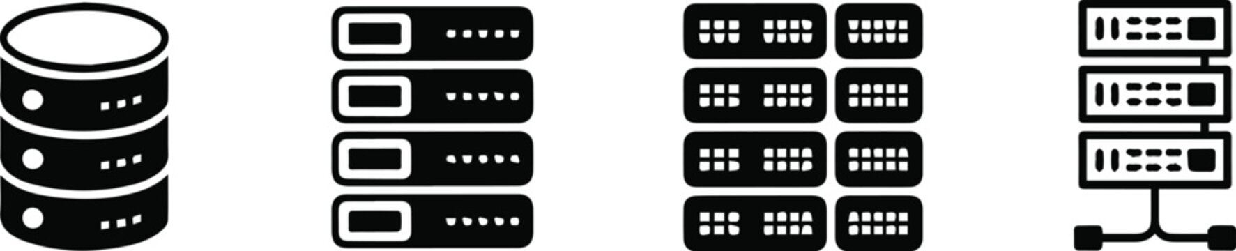 Server rack icon set