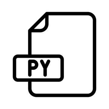 Python script file icon rendered in a software file type line style