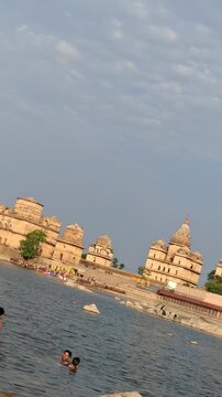 Ancient Chhatris (Cenotaphs) of Orchha on the Banks of the Betwa River