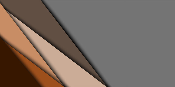 brown paper vector background overlap dimension 3d graphic message board for text and message design frame line shadow for modern web design eps10