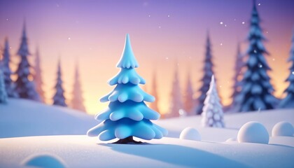 Obraz premium Winter Holiday Tree