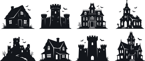 Black and white of various houses and buildings with architectural details architecture home © Monir Creatives