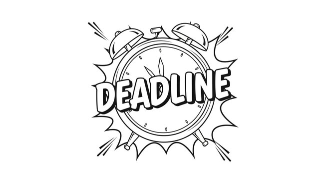 Alarm Clock With Deadline Text - Concept of Urgency