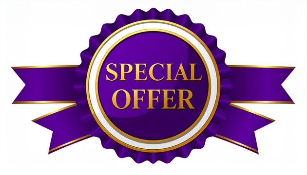 Purple Gold Special Offer Badge