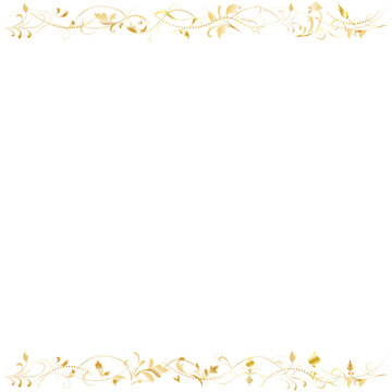 Premium gold, arabesque, saz leaf frame, Ottoman style, background, with copy space.