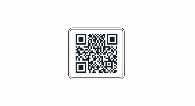 qr code on white background