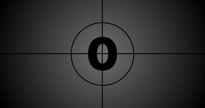 Simple Countdown. Countdown animation. Countdown movie from 5 to 0 number. Movie-style countdown Counting from 5 seconds. digital timer, Motion graphics of number count concept