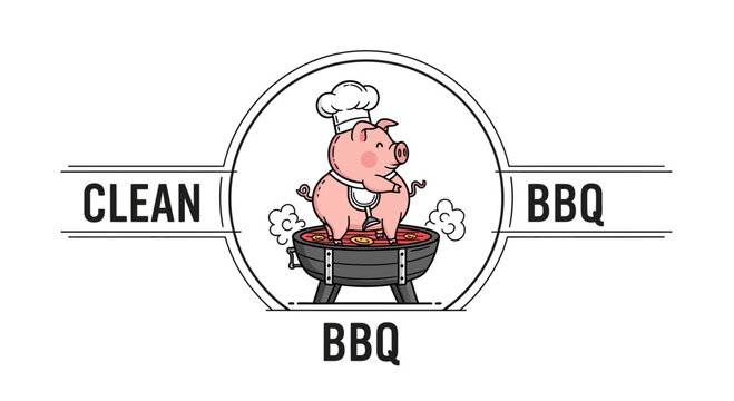 bbq chef pig logo