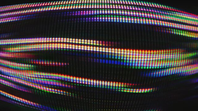 Macro CRT TV Screen RGB Phosphor Dots and Static Noise for Vintage Technology Textures