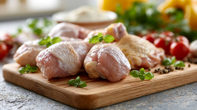 Chicken Drumsticks with Fresh Basil Tomatoes and Spices