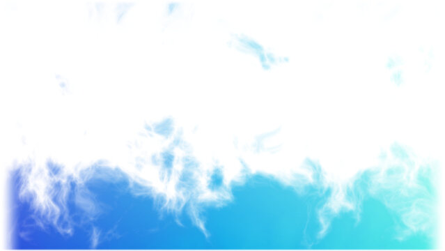 Smoke overlay on blue sky background