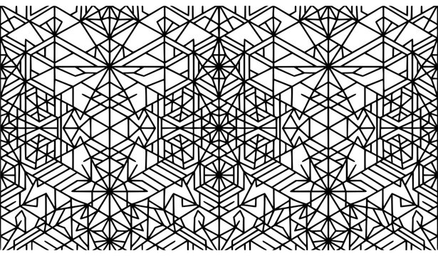 Seamless Traditional Japanese Asanoha Hemp Leaf Geometric Pattern Vector Background with Ornate Architectural Line Art Lattice for Modern Wallpaper and Textile Designs