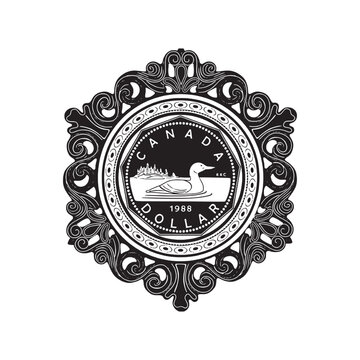 Canadian Loonie Emblem
