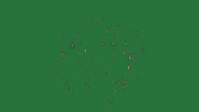 White border and red flower on it screen bunch of flowers many small dots firework isolated on green screen background