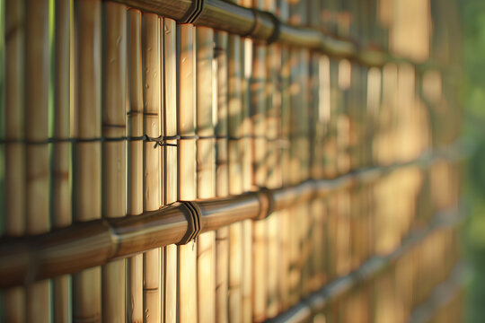 Traditional Japanese Sudare bamboo screen texture background