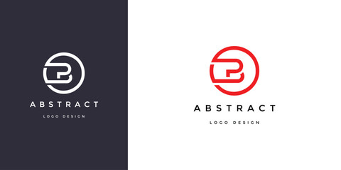 Abstract initial letter B logo with Initial Modern monogram B logo design. © Designer996