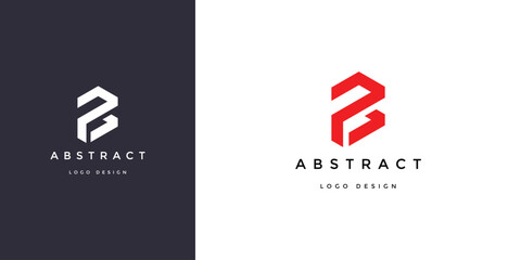 Abstract initial letter B logo with Initial Modern monogram B logo design. © Designer996