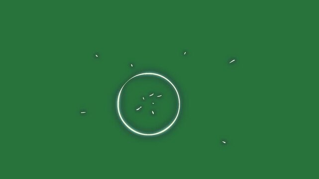 A white plane flying through green sky and screen with smiley face on it isolated on green screen background