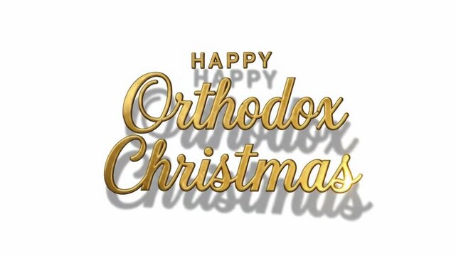 Elegant golden typography wishing a joyous and blessed orthodox christmas