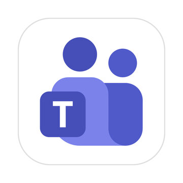 The newly updated Microsoft Teams application icon and brand logo, isolated on transparent background. Flat vector illustration of the MS Teams collaboration platform symbol for editorial use.
