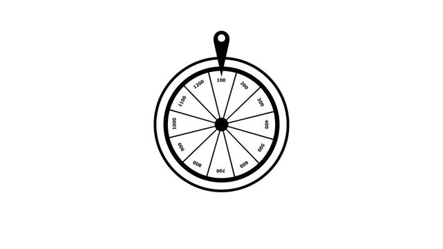 Collection of thin linear icon animations representing lottery system .