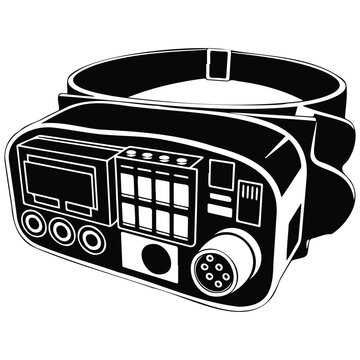 Professional intercom belt pack for television and studio broadcast comms.