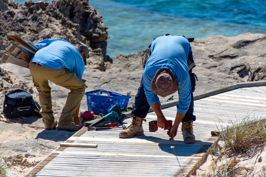 Wooden Walkway Construction in Coastal Australia