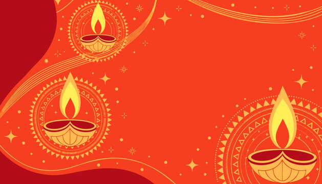 Diwali, Diwali decorations, lamp, festival of lights, Indian festival, vector background, Diwali background