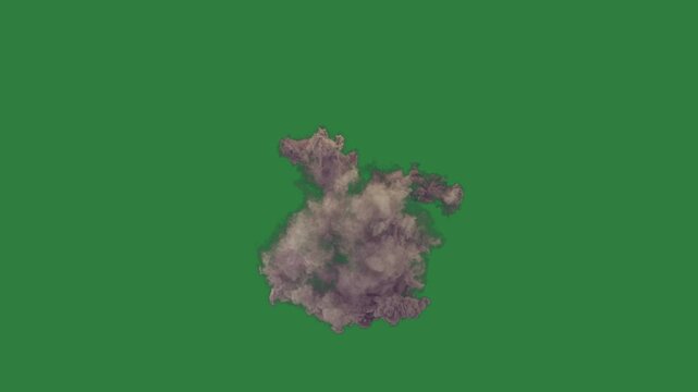 Spider on it man riding horse fire in the middle of is running piece paper smoke isolated on green screen background