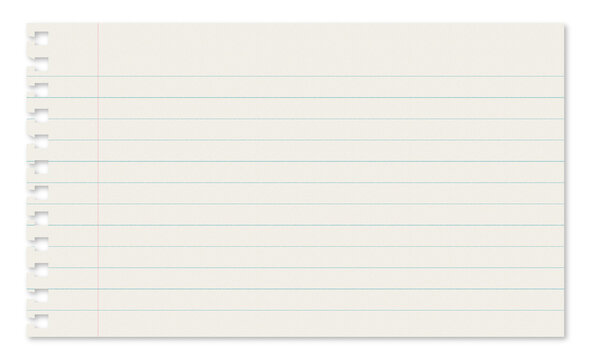 realistic blank lined notebook paper with spiral edge writing sheet isolated template background