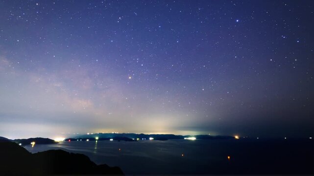 紀伊半島かかる天の川のタイムラプス動画　15mm